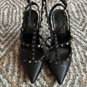 Valentino Garavani Black Studded Heels
